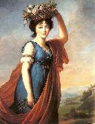 eisabeth Vige-Lebrun Princess Eudocia Ivanovna Galitzine as Flora France oil painting artist